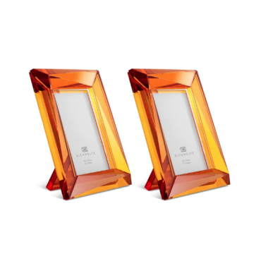 Obliquity Large Orange Picture Frame Set of 2