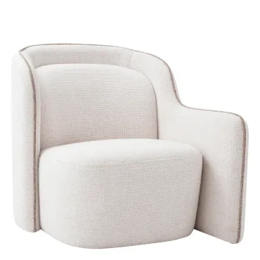 Barrier Lyssa Off-White Armchair - Right