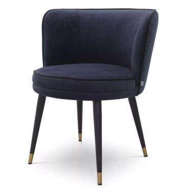 Grenada Savona Midnight Blue Swivel Dining Chair