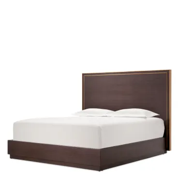 Camelot Brown Oak King Bed with Mattress