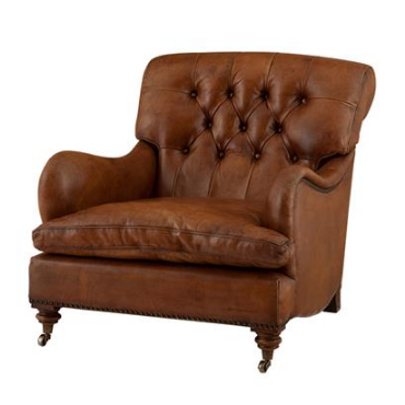 Caledonian Tobacco Leather Club Chair