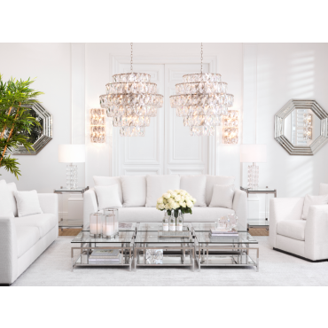 Superia Polished Stainless Steel Coffee Table