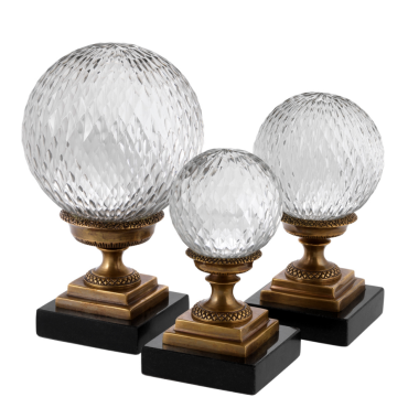 Divani Antique Brass Object - Set of 3