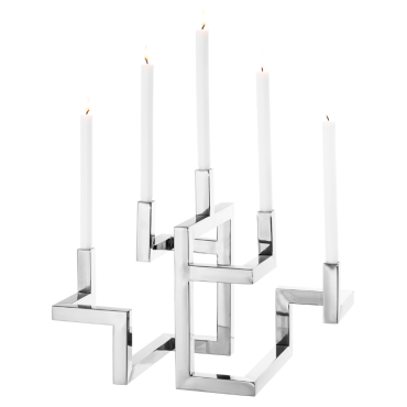 Skyline Nickel Candle Holder