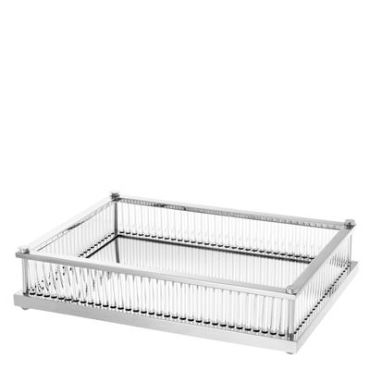 Cora Nickel Rectangular Tray