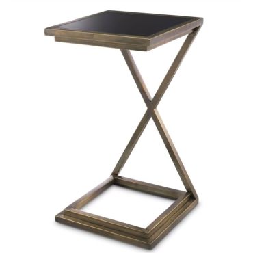 Cross Antique Brass Side Table