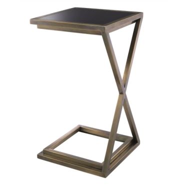 Cross Antique Brass Side Table
