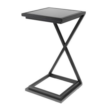 Cross Gunmetal Side Table