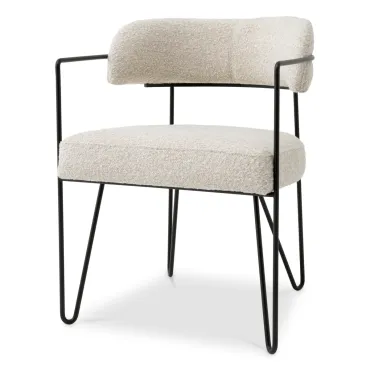 Giuseppe Boucle Chalk White Dining Chair