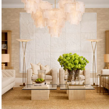 Asinara Large Textured Glass Chandelier