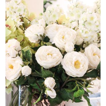 Rose Stem White 57cm