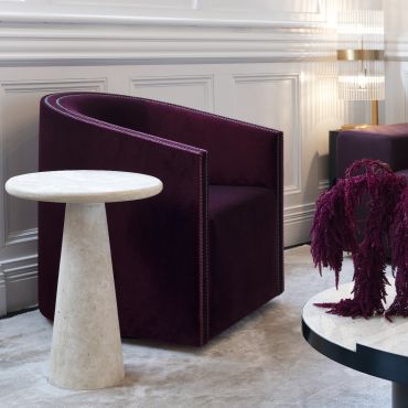 Adriana Travertine Large Side Table