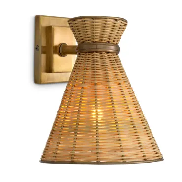 Kontiki Natural Rattan Wall Lamp