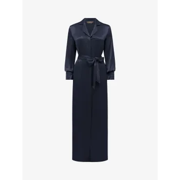 Elizabeth Long Robe - Navy