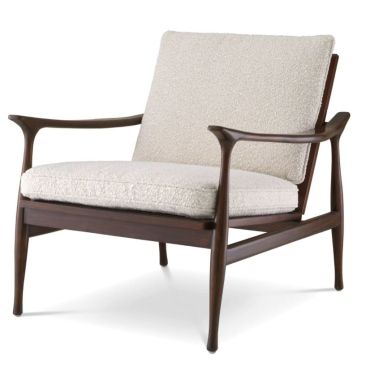 Manzo Classic Brown & Boucle Arm Chair