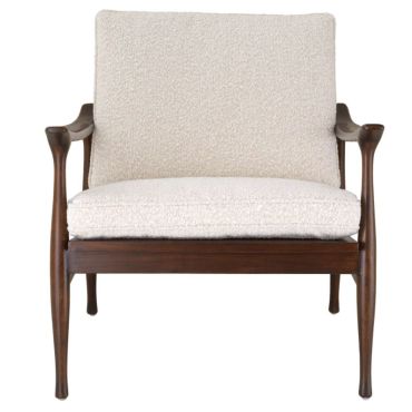 Manzo Classic Brown & Boucle Arm Chair