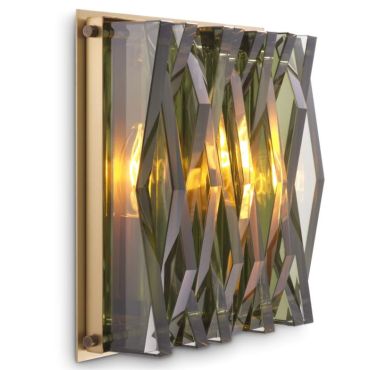 Nuvola Antique Brass Small Wall Lamp