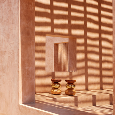 PEBBLE STOOL/SIDE TABLE BRASS - CUSTOMISE