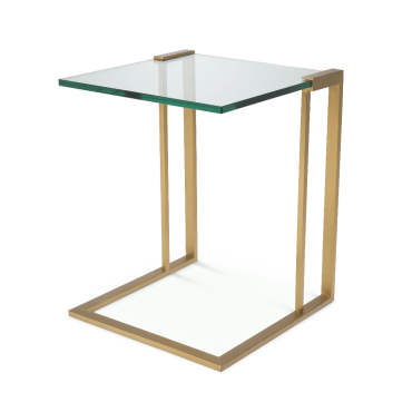 Perry Brushed Brass Side Table 