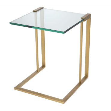 Perry Brushed Brass Side Table