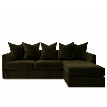 Pillow Signature Velvet Sofa with Chaise - Customise