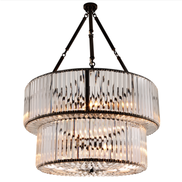 Infinity Bronze Highlight Double Chandelier