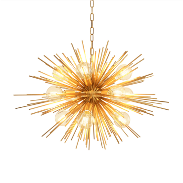 Boivin Matte Brass Chandelier