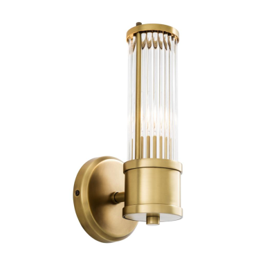 EICHHOLTZ CLARIDGES WALL LIGHT ANTIQUE BRASS