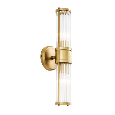 Claridges Brass Double Wall Lamp