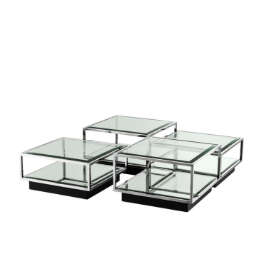 Tortona Stainless Steel Coffee Table - Set of 4