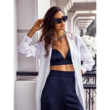 Audrey Short Robe - White