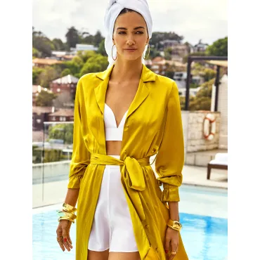 Audrey Short Robe - Gold
