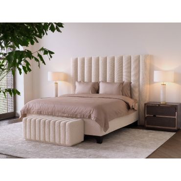 Bente Boucle Cream Bench