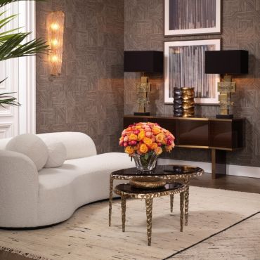 Langham Vintage Brass & Glass Table Lamp 