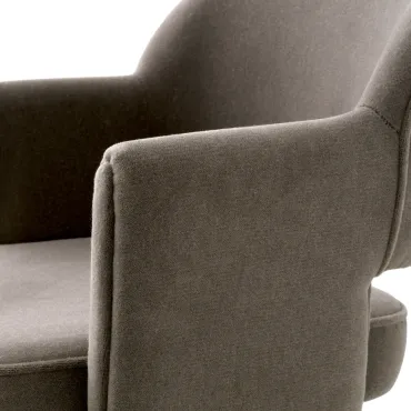 Park Johnson Brown Mohair Dining Chair 