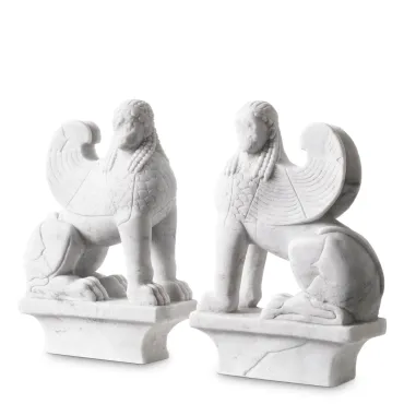 Sphinx White Marble Object