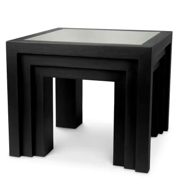 Metropolitan Black Veneer  Side Table