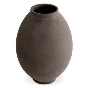 Moon Jar Taupe Vase - Soft Oval