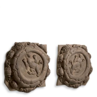 Liao Sandstone Wall Object - Set Of 2