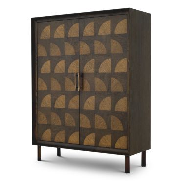 Kumo Charcoal Brown Oak Cabinet 