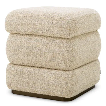 Fifth Chenille Beige Stool