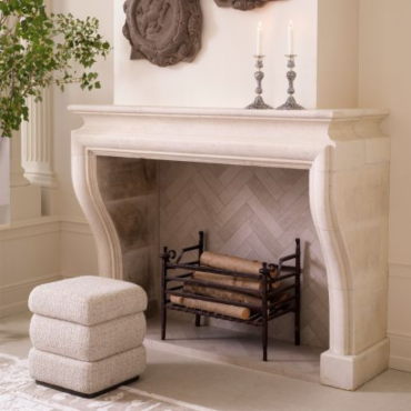 Fifth Chenille Beige Stool