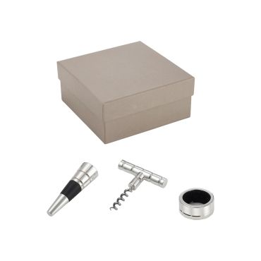 Graphik Silver-Plated Wine Tasting Gift Set